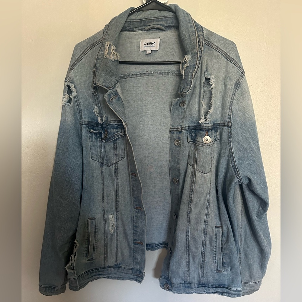 Women’s Destroyed Denim Jacket size 3x